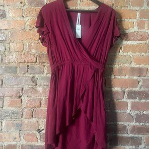 Anthropologie Wine/Red Tunic Top Size M, NWT